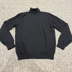 Joseph & Lyman 100% Cashmere Turtleneck Sweater Sz S Dark Gray Quiet Luxury